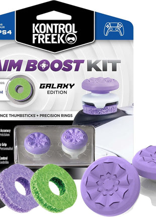KontrolFreek Aim Boost Kit for PlayStation 5 (PS5) and PlayStation 4 (PS4) Controller | Includes Performance Thumbsticks and Precision Rings | Galaxy Edition