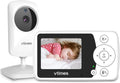 VTimes Baby Monitor with Camera and Audio, No WiFi, 2.4inch LCD Screen, Two-Way Talk, Portable, Night Vision, 1000ft Range, Temperature Sensor, Alarm and Lullaby, for Baby Shower