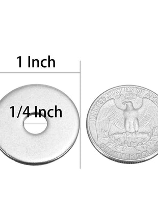 1/4 inch x 1 inch Stainless Fender Washer,18-8 (304) Stainless Steel Flat Washer,1/4 inch ID x 1 inch OD x 0.078 inch Thick(40Pcs)