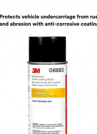 3M Rubberized Undercoating Aerosol Spray, 08883, 19.7 oz, Textured Finish, Anti-Corrosive, Multi-Purpose for Automotive Cars, Trucks, and Recreational Vehicles Black