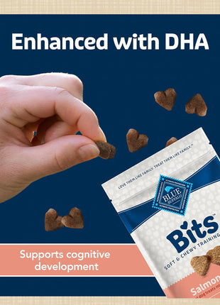 Blue Buffalo Bits Soft Dog Treats for Training, Made with Natural Ingredients & Enhanced with DHA, Salmon Recipe, 4-oz Bag (Pack of 6)
