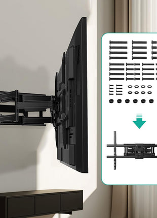 WALI Universal TV Mount Hardware Kit Includes M4 M5 M6 M8, Fit Most up to 80 inches TV/Monitor Mounts (UVSP-N), Black