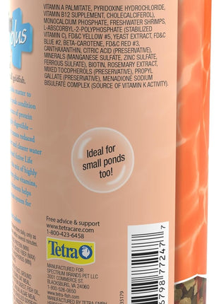 TetraFin Plus Goldfish Flakes 7.06 Ounces, Balanced Diet, With Algae To Promote Health