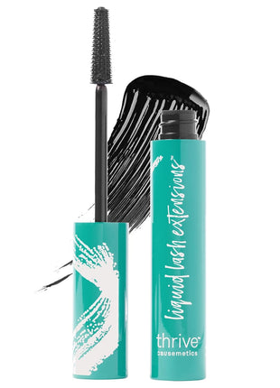 Thrive Causemetics Liquid Lash Extensions Mascara, Rich Black Shade | Tubing Formula Lengthens, Volumizes, Curls, Smudge Proof, Washable, No Clumping or Flaking, Vegan & Cruelty Free, Brynn Shade