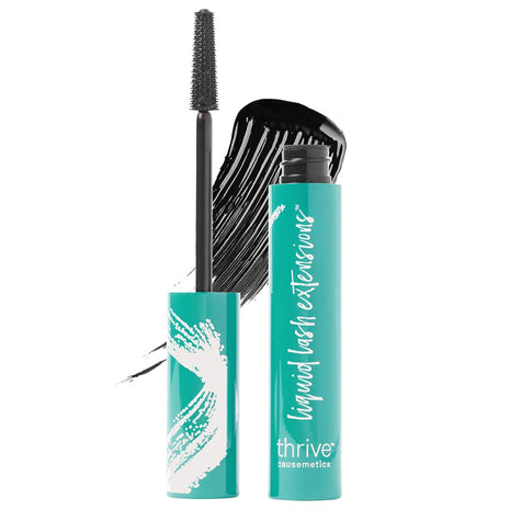 Thrive Causemetics Liquid Lash Extensions Mascara, Rich Black Shade | Tubing Formula Lengthens, Volumizes, Curls, Smudge Proof, Washable, No Clumping or Flaking, Vegan & Cruelty Free, Brynn Shade
