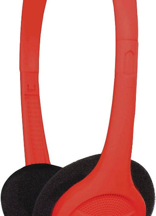 Koss KPH7R Portable On-Ear Headphone with Adjustable Headband - Red