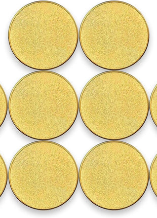 Blank Coins for Laser Engraving Blank Challenge Coins Bulk, Zinc Alloy Engraving Coin Blanks, Metal Stamping Blanks 40mm Diameter with Plastic case for DIY Crafts (Gold-10pcs)