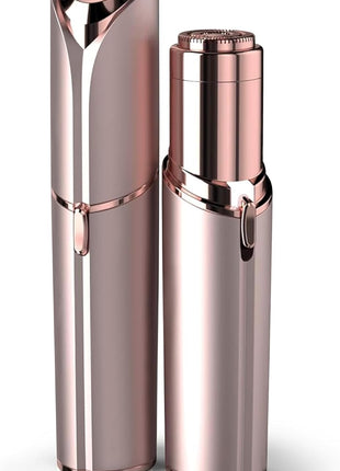 Facial Hair Remover for Women - as Seen on TV Painless Face Shaver - Electric Hair Removal Device for Face Lips Peach Fuzz with Light (Rose Gold)