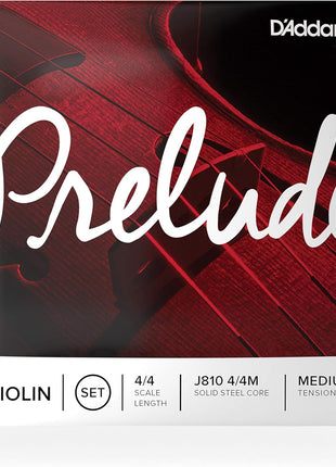 D'Addario Prelude Violin String Set, 4/4 Scale, Medium Tension