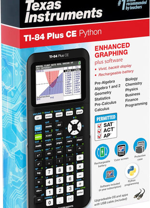Texas Instruments TI-84 Plus CE Color Graphing Calculator, Black