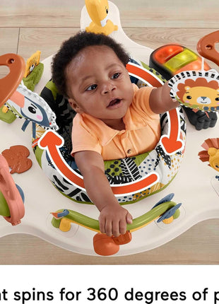 Fisher-Price Baby Bouncer Colorful Corners Jumperoo Activity Center with Music Lights Sounds & Developmental Toys