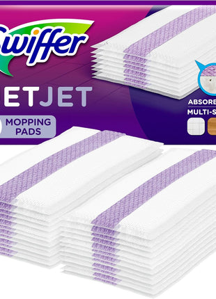 Swiffer WetJet Hardwood Floor Cleaner Spray Mop Pad Refill, Bathroom Cleaning Supplies, Hardwood Floor Cleaner, Multi Surface, 24 Count