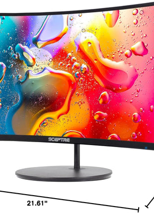 Sceptre Curved 24-inch Gaming Monitor 1080p R1500 98% sRGB HDMI x2 VGA Build-in Speakers, VESA Wall Mount Machine Black (C248W-1920RN Series)