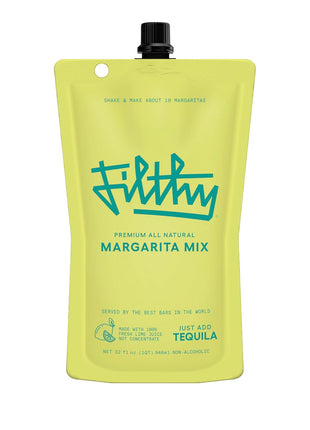 Filthy Margarita Mix, Premium Cocktail Mixer - 32 Oz Pouch | All-Natural Ingredients, Made with Fresh Florida Lime Juice & Organic Agave Nectar - Non-GMO, Gluten-Free & Vegan