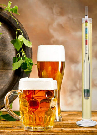 Circrane Hydrometer & Glass Test Jar Set, Triple Scale Alcohol Hydrometer with Glass Cylinder for Brew Beer, Wine, Mead and Kombucha, ABV, Brix and Gravity Test Kit, Home Brewing Supplies