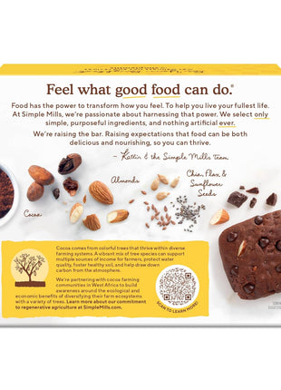 Simple Mills, Bar Almnd Flour Soft Baked Chocolate Brownie 5 Count, 5.99 Ounce