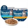 Blue Buffalo Tastefuls Savory Singles Variety Pack, Wet Cat Food in Gravy, 2.6-oz. Twin-Pack Trays, Chicken & Turkey EntreÃ© (12 Count)