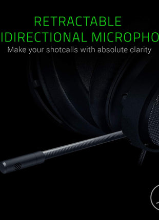 Razer Kraken Gaming Headset: Lightweight Aluminum Frame - Retractable Noise Isolating Microphone - for PC, PS4, PS5, Switch, Xbox One, Xbox Series X & S, Mobile - 3.5 mm Headphone Jack - Black/Blue