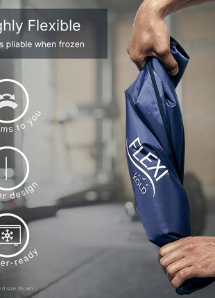 FlexiKold Gel Soft Flexible Ice Packs for Injuries - Reusable Freezer Cold Pack, Cold Compress & Cooling Gel Pad for Face, Shoulder, Hip, Leg, Arm, Ankle & Foot Injury - Medium - 7.5 inch x 11.5 inch
