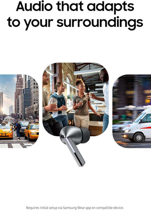 Samsung Galaxy Buds 3 Pro AI True Wireless Bluetooth Earbuds, Noise Cancelling, Sound Optimization, Redesigned Comfort Fit, Silver [US Version, Amazon Exclusive, 2Yr Warranty]