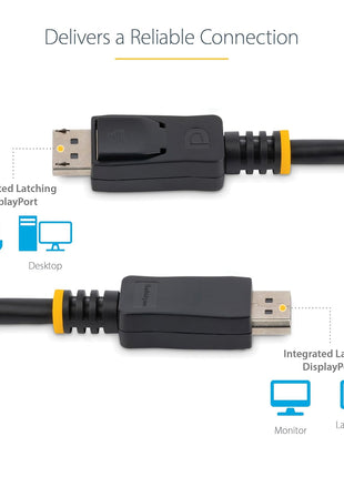 StarTech.com 2m (6ft) DisplayPort 1.2 Cable - 4K x 2K Ultra HD VESA Certified DisplayPort Cable - DP to DP Cable for Monitor - DP Video/Display Cord - Latching DP Connectors (DISPL2M)