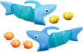 Melissa & Doug Sunny Patch Spark Shark Fish Hunt Pool Game With 2 Nets and 6 Fish to Catch