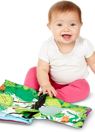 Melissa & Doug Soft Activity Baby Book - The Wonderful World of Peekaboo! Lift The Flap Busy Book for Toddlers, Sensory Toys for Babies and Toddlers