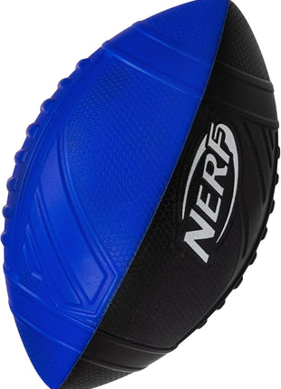 NERF Kids Foam Football - Pro Grip Youth Soft Foam Ball - Indoor + Outdoor - Small NERF Foam Football - 9" Inch Youth Sized Ball - Blue + Black