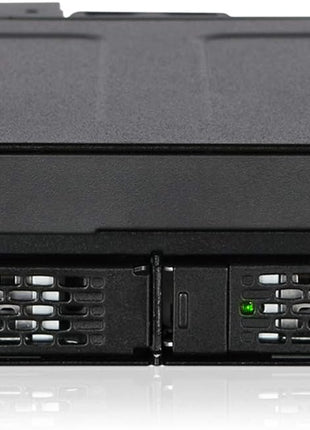 ICY DOCK 2 Bay 2.5 SAS/SATA SSD/HDD & (Ultra) Slim Optical Disk Drive CD DVD ROM Backplane Enclosure for 5.25" Bay | ToughArmor MB602SPO-B