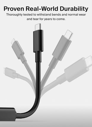 Belkin USB-C to HDMI 2.1 Adapter, Tethered 4.33in Cable w/ 8K @ 60Hz, 4K @ 144Hz, HDR, HBR3, DSC, HDCP 2.2, USB-IF - Works w/Chromebook, Certified for MacBook, iPad Pro, & Other USB-C Devices - Black