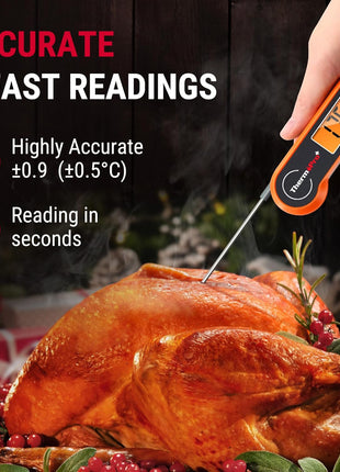 TempPro TP19H 1 Sec Digital Meat Thermometer for Cooking | Instant Read Food Thermometer with Motion Wake for BBQ Grill Oil Fry Candy, Gifts for Men Dad Husband (Previously ThermoPro)