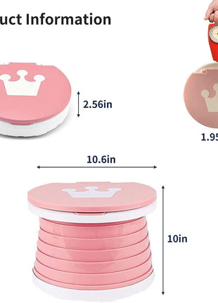 SunnySmile,Travel Potty,Car Potty for Toddler,Portable Toilet for Kids | Portable Toilet for Kids with 45 Liners,for Toddler Travel, Camping, Foldable, Indoor/Outdoor Use