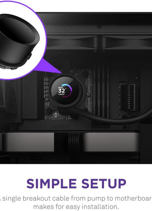 NZXT Kraken 280-280mm AIO Liquid CPU Cooler, LCD - Black | 280mm AIO with a customizable 1.54-inch square LCD. Monitor temps or show custom art, all controlled through CAM.