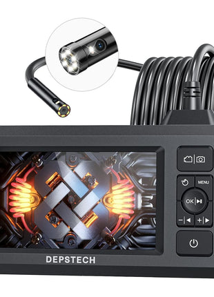 DEPSTECH Inspection Endoscope Camera with Light: Dual Lens 1080P Borescope with 4.3" IPS Screen & 16.5FT Snake Cable, Industrial Waterproof Video Automotive Tools for Sewer, HVAC, Plumbing, Mechanic