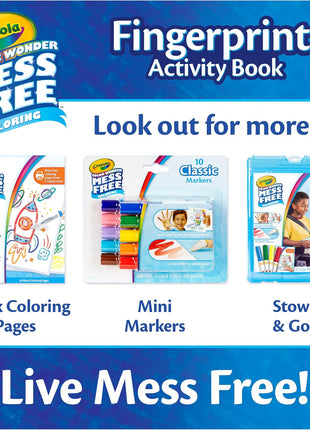 Crayola Color Wonder Mess Free Fingerprint Activity Book, Finger Painting Alternative, Arts & Crafts Gift for Kids Ages 3+