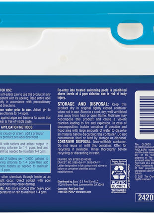 Clorox Pool&Spa XTRABLUE 3 inch Chlorinating Tablets, Individually Wrapped, Kills Bacteria & Stops Algae (5 LB)