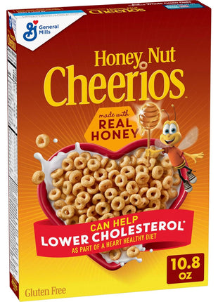 Honey Nut Cheerios, Heart Healthy Gluten Free Breakfast Cereal with Whole Grain Oats, 10.8 oz