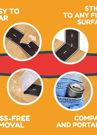 PlayTape Road Tape for Toy Cars - Sticks to Flat Surfaces, No Residue; 2 inch Wide x 30 ft Asphalt Road