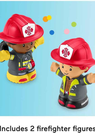Fisher-Price Little People Fire Truck Toddler Toy | Push-Along Vehicle, Lights, Music & Sounds, 2 Figures, Preschool Kids Ages 1+ Years