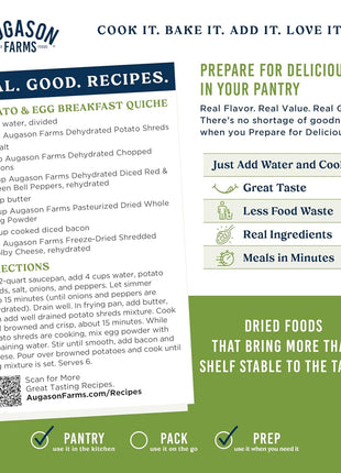 Augason Farms Dehydrated Potato Shreds Can - Gluten Free Dehydrated Survival Food with Long Shelf Life - Emergency Food Supply for Camping, Prep & Everyday Meals - 31 Servings