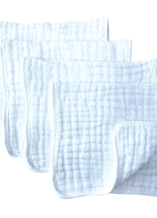 Synrroe Muslin Burp Cloths 4 Pack Large 20 inch by 10 inch 100% Cotton 6 Layers Extra Absorbent and Soft
