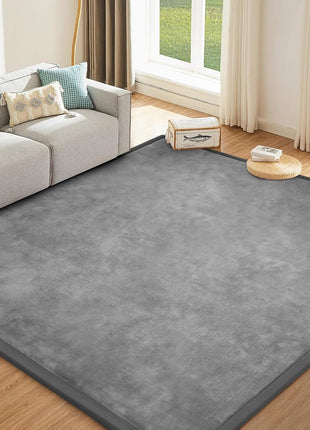 Baby Play Mat for Floor Nursery Rug Muscle Mat Area Rug Playroom Rug 79"x110" Playpen Mat Elastic Foam 1.3" Thick Crawling Mat for Babies,Toddlers, Infants, Kids,Grey