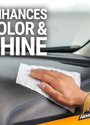 Armor All Car Protectant Wipes, Interior Car Wipes with UV Protection Against Cracking and Fading, 60 Wipes