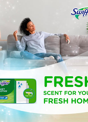 Swiffer Sweeper Wet Mopping Cloths, Mops for Floor Cleaning, Open Window Fresh, 24 Count