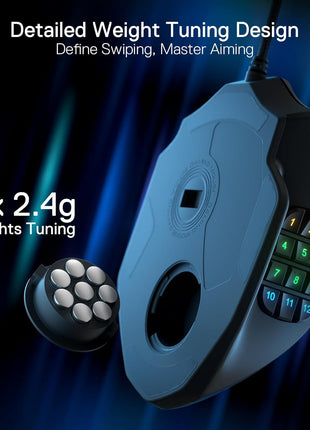 Redragon M908 Impact RGB LED MMO Gaming Mouse with 12 Side Buttons, Optical Wired Ergonomic Mouse with Max 12,400DPI, High Precision, 18 Programmable Macro Shortcuts, Comfort Grip