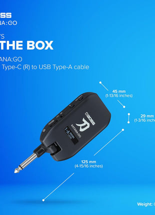BOSS KATANA:GO | Personal Headphone Amplifier for Guitar & Bass | Ready To Play Sounds from Stage Class Katana Amps | Advanced Spatial Technology | Edit Tones & Stream Backing Music via Bluetooth