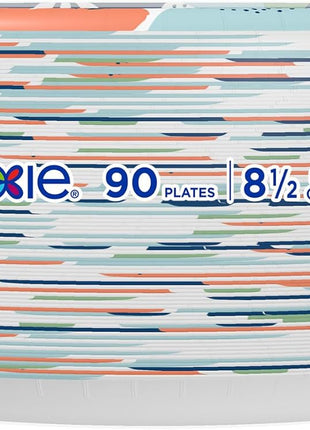Dixie Medium Paper Plates, 8.5 Inch, 90 Count, 2X Stronger*, Microwave-Safe, Soak-Proof, Cut Resistant, Disposable Plates For Everyday Breakfast, Lunch, & Dinner Meals