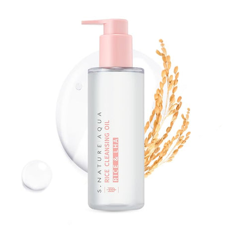 S.NATURE Mild Cleanser Duo For Faicial Cleansing: Aqua Rice Cleansing Oil 200ml + Aqua Rice Foam Cleanser 160ml