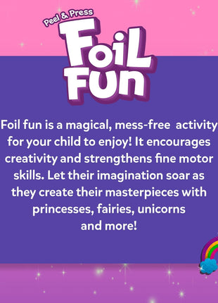 Skillmatics Foil Fun Unicorns & Princesses, Foil Art & Craft, Gift for Kids | Travel Toys, 100+ Stickers, Fine Motor Skills, DIY Mess-Free Art, Screen-Free, Gifts for Kids Ages 4, 5, 6, 7, 8, 9