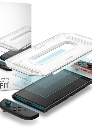 Spigen Screen Protector Tempered Glass [GlasTR EZ FIT] designed for Nintendo Switch 2 (2025) - 2 Pack